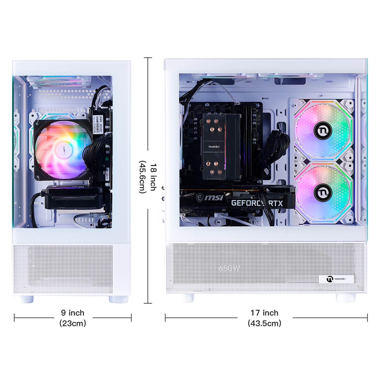 Ningmei Gaming PC Desktop AMD Ryzen 5 5500 NVIDIA GTX 1660 Super 16GB RAM 1TB SSD Windows 11 Wi-Fi PC Gaming Black