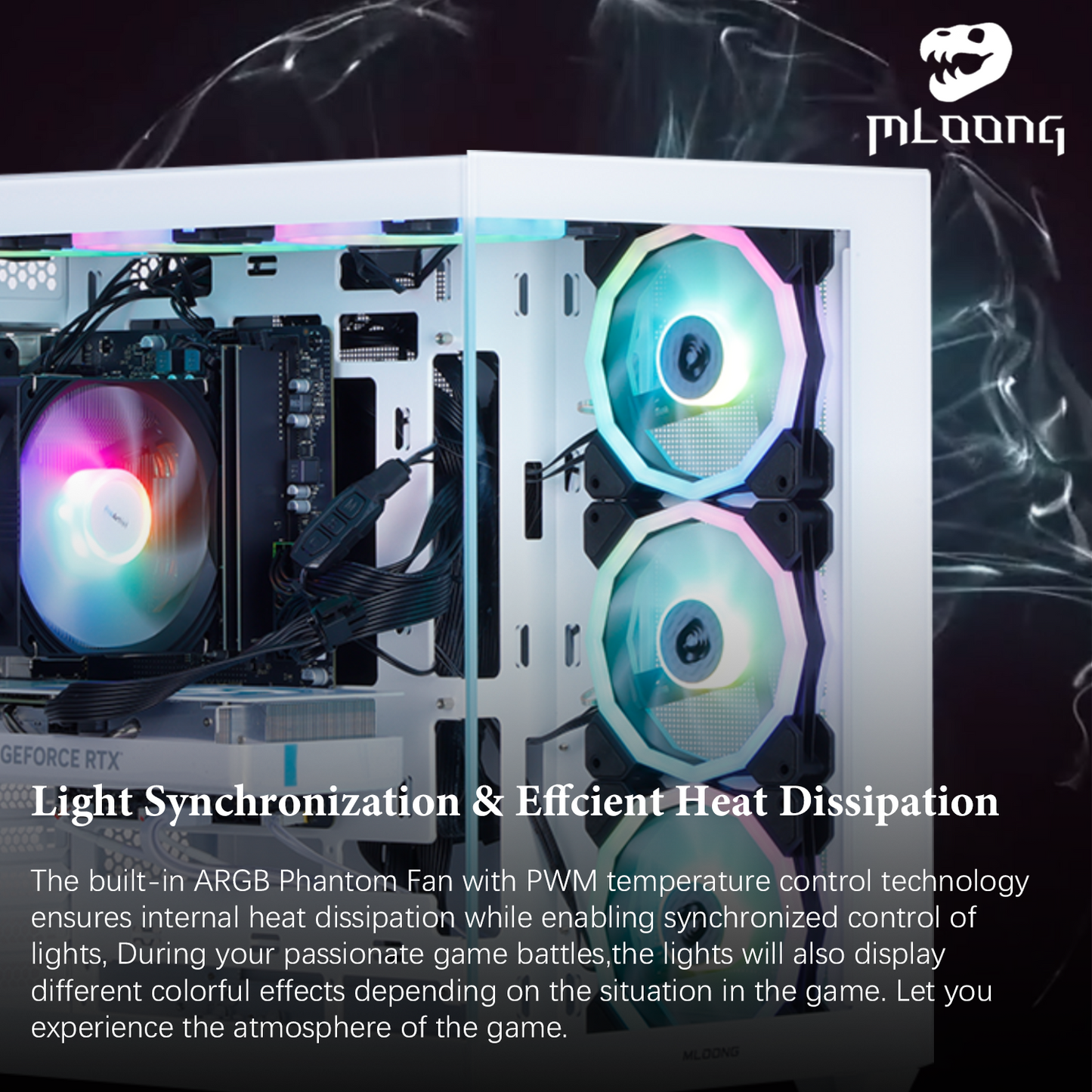 MLOONG Gaming PC,AMD Ryzen 5 5500 4.2 GHz, AMD Radeon RX 6600 8GB Desktop Computer, 1TB NVMe SSD, 16GB DDR4 3200MHz, Air Cooled Prebuilt,650W PSU, Windows 11 Home & AI Powered Gamer PC