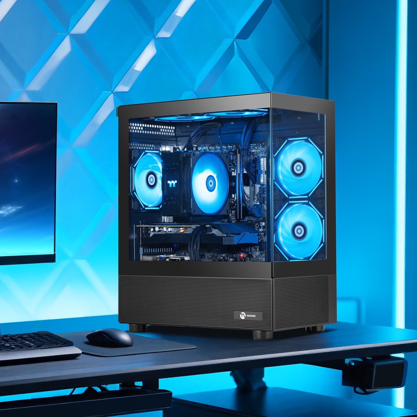 Ningmei Gaming PC Desktop AMD Ryzen 5 5500 NVIDIA GTX 1660 Super 16GB RAM 1TB SSD Windows 11 Wi-Fi PC Gaming Black