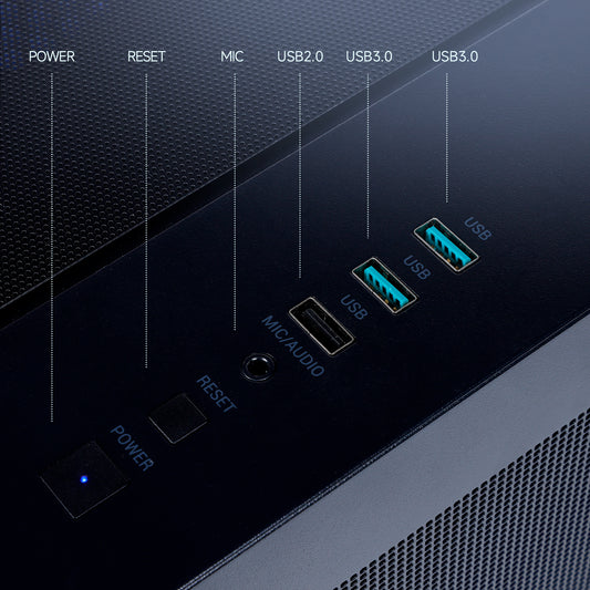 MLOONG Gaming PC Desktop, AMD Ryzen 7 8700F, GeForce RTX 5060Ti 8GB, 32GB DDR5 RAM, 1TB NVME SSD, 650W PSU, Windows 11 Home 64-bit, WIFI, Black