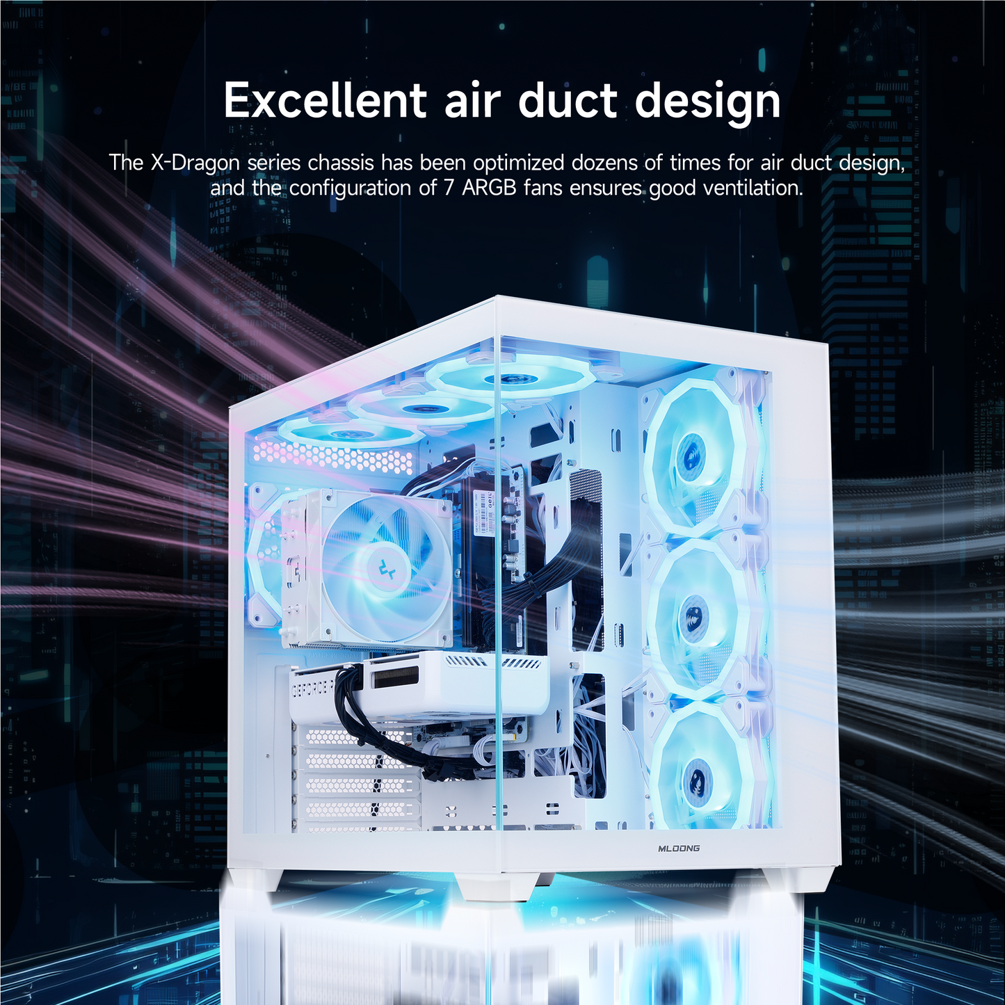 Mloong Gaming PC Desktop AMD Ryzen 5 5500 GeForce RTX 5060 1TB SSD 16GB RAM 650W Win11 WIFI White