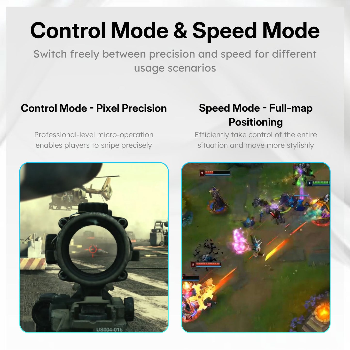 MLOONG MX301 Wireless Gaming Mouse, MLOONG S1 Sensor, 16,000 DPI, Lightweight, 4 Programmable Buttons, 140h Battery Life, On-Board Memory, PC/Mac - White