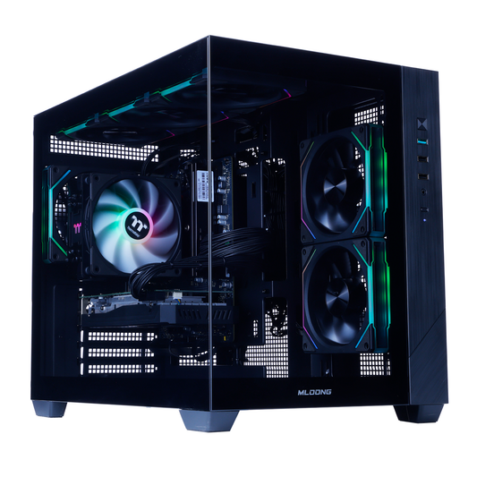 Mloong Gaming PC, AMD Ryzen 5 5500, NVIDIA GeForce RTX 3050 6GB, 16GB RAM, 1TB SSD, 650W PSU, Win11, WIFI, Desktop, Black