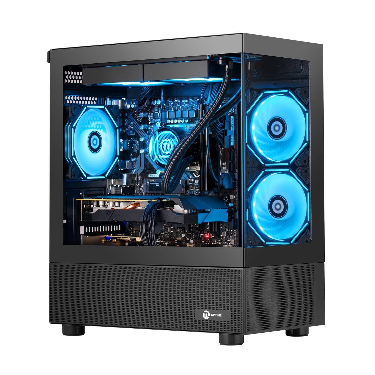 Ningmei Gaming PC AMD Ryzen 7 5700X NVIDIA RTX 5060 32GB RAM 1TB SSD Wifi PC Gaming Black