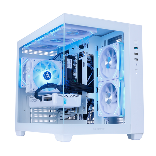 Mloong Gaming PC Desktop, AMD Ryzen 7 8700F 4.1 GHz (5.0Ghz Turbo), NVIDIA RTX 5060 Ti 8GB GDDR7, 1TB Gen4 NVMe SSD, 16GB 6000Mhz DDR5 RAM, 650W PSU, Wi-Fi, Win 11 Home Prebuilt PC, White