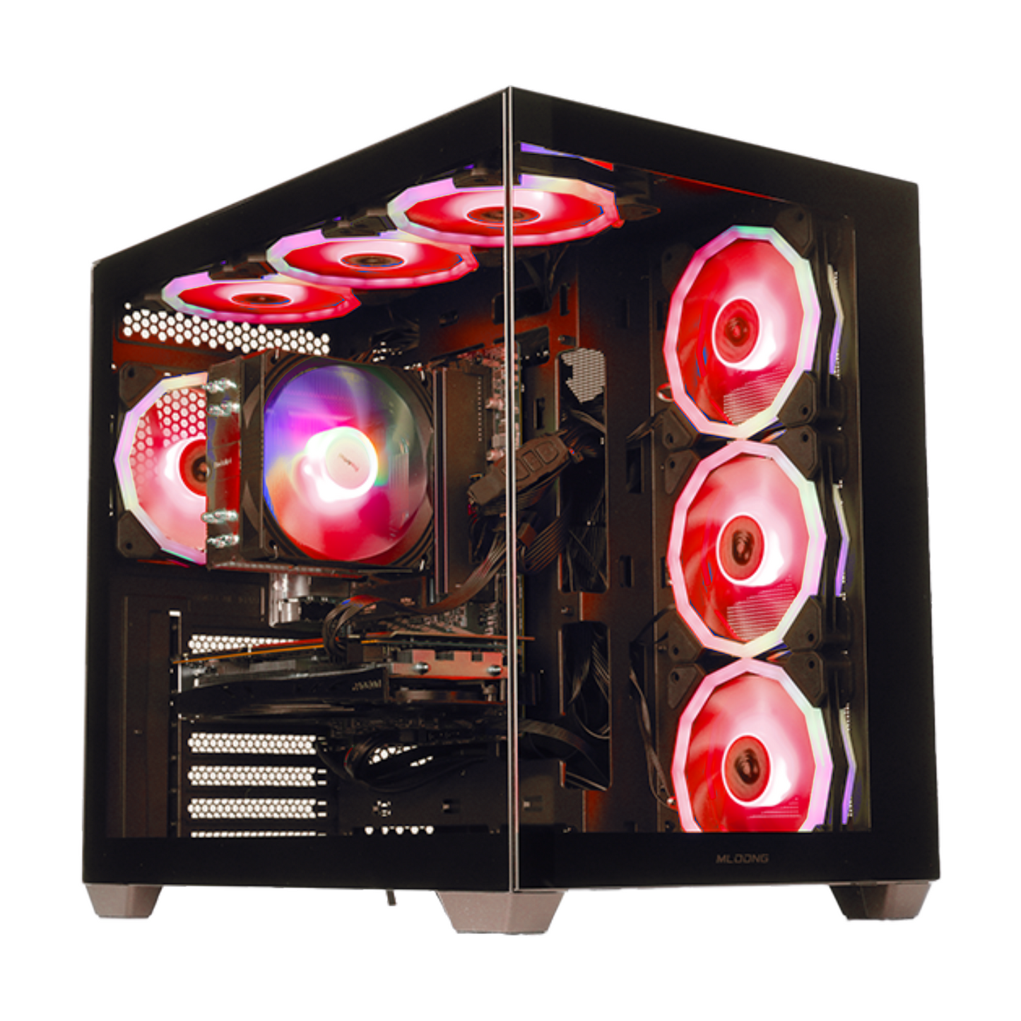 Restored MLOONG PC Gamer Gaming Desktop, AMD Ryzen 5 5500, Radeon RX 6600 8GB, 16GB DDR4, 1TB SSD, WIFI, Windows 11 Home, Refurbished