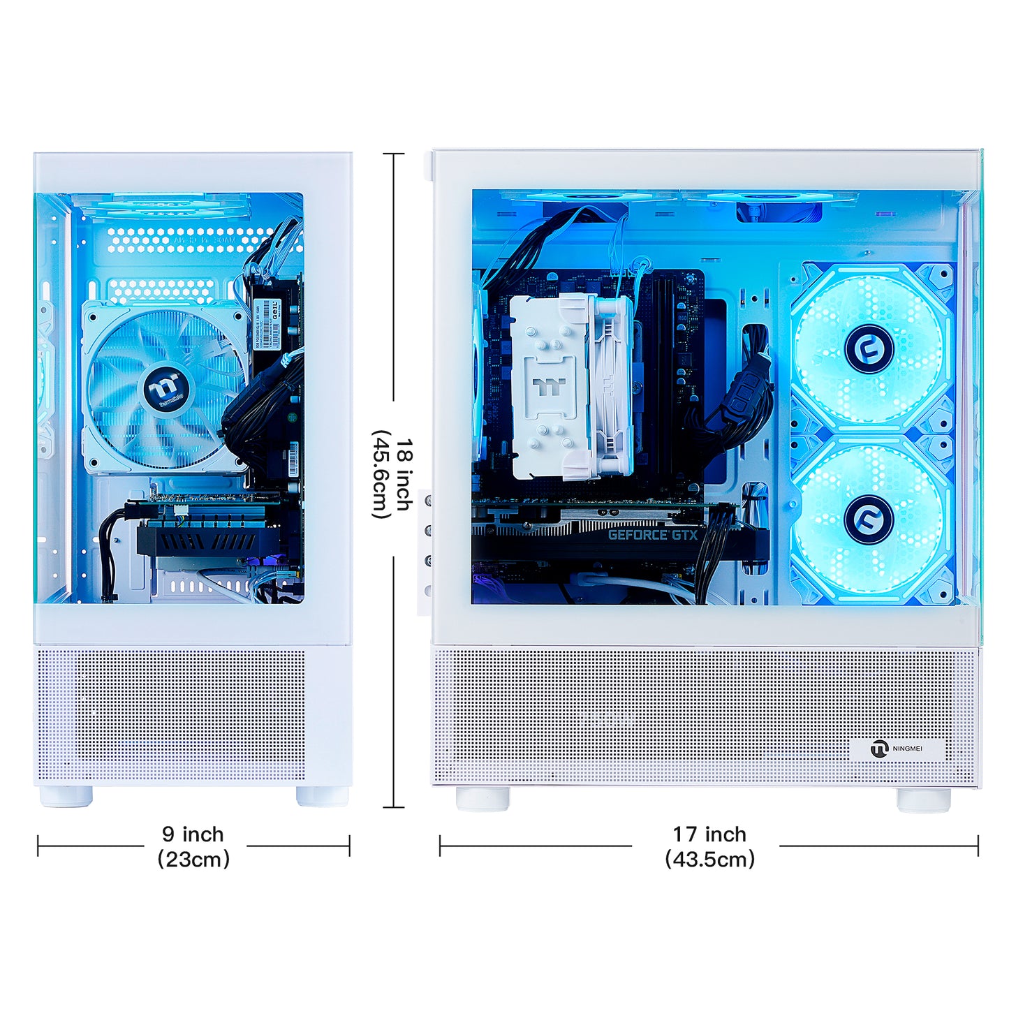 Ningmei Gaming PC AMD Ryzen 7 9700X NVIDIA RTX 5060 16GB RAM 1TB SSD Wifi PC Gaming White