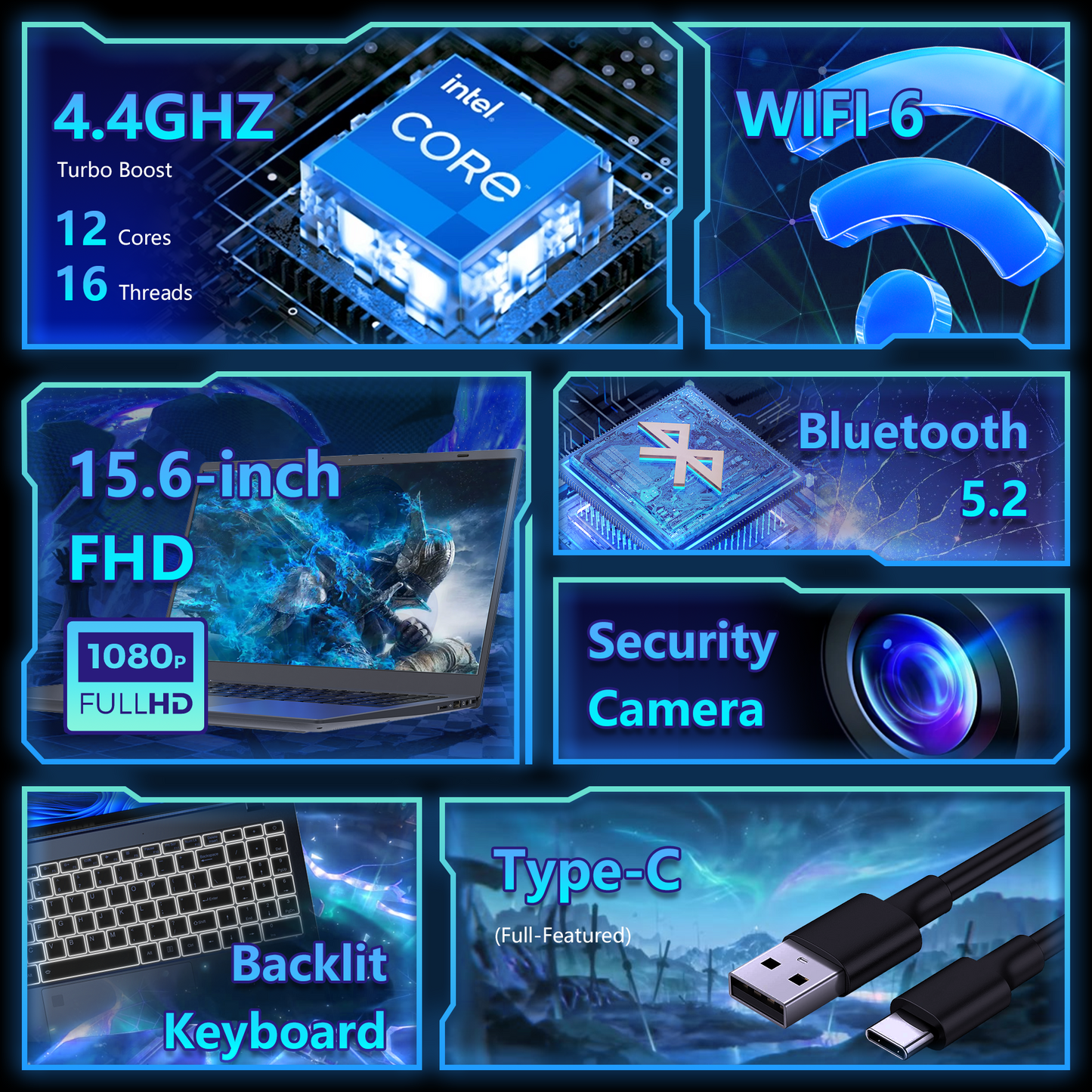 Ningmei HustleForge NL500 15.6 inch Windows Laptop Intel Core i5 1240P 16GB RAM 512GB SSD Wifi6 Bluetooth5.2 1080P FHD IPS Display