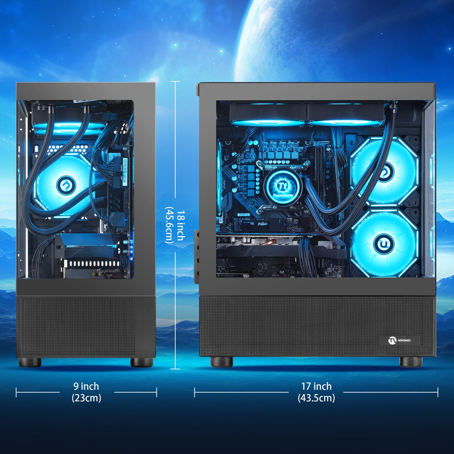 Ningmei Gaming PC AMD Ryzen 7 5700X NVIDIA RTX 5060 Ti 32GB RAM 1TB SSD Wifi PC Gaming Black