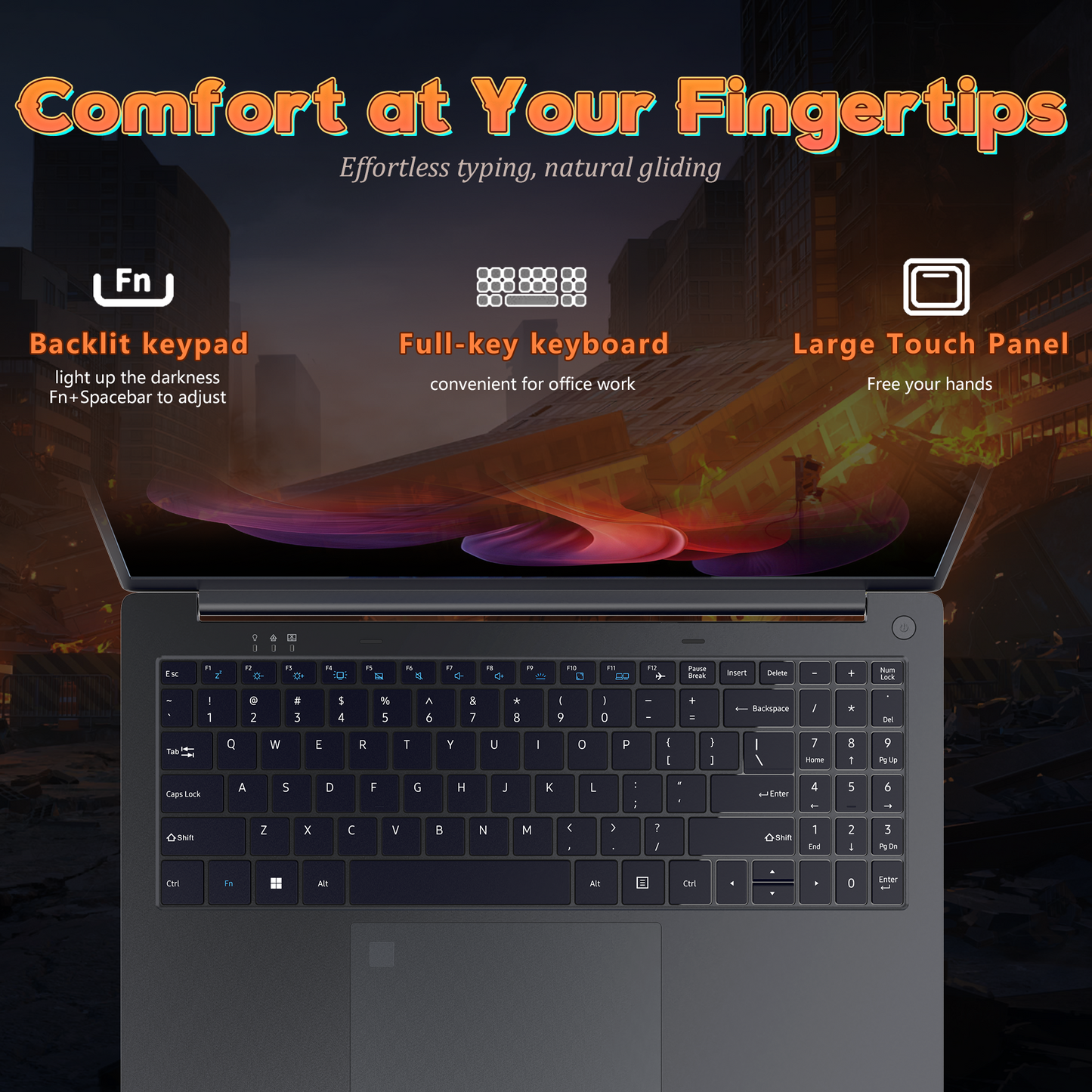 Ningmei HustleForge NLR500P 15.6 inch Laptop AMD Ryzen 5 7430U 16GB RAM 512GB SSD Wifi6 Bluetooth5.2 1080P FHD IPS Display Fingerprint identification Windows 11