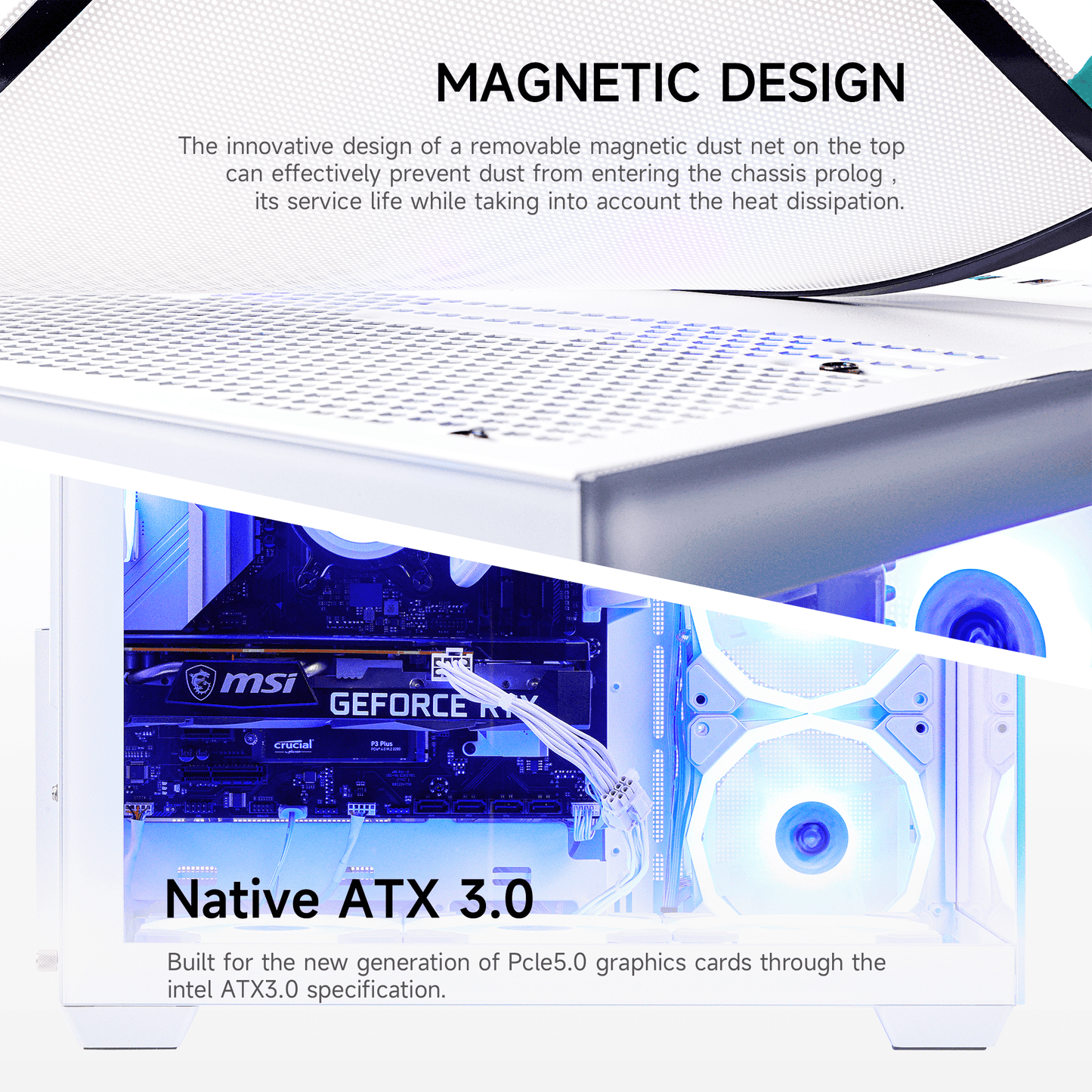 Mloong Gaming PC AMD Ryzen 7 9800X3D, GeForce RTX 5070Ti, 2TB SSD, 32GB DDR5 RAM, 360 Liquid Cooling, Win11, WIFI, Gaming Desktop, White