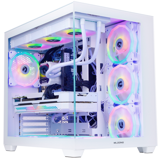 Mloong Gaming PC Intel Core i9 14900KF, GeForce RTX 5080 16GB, 64GB DDR5 RAM, 2TB SSD, 850W, Desktop,Win11, WIFI, White