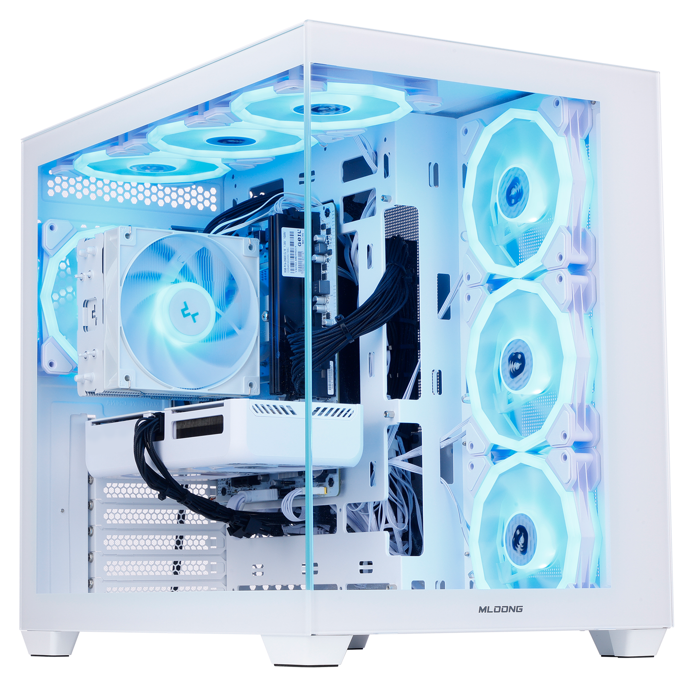 Mloong Gaming PC Desktop, AMD Ryzen 7 8700F 4.1 GHz (5.0Ghz Turbo), NVIDIA RTX 5060 Ti 8GB GDDR7, 1TB Gen4 NVMe SSD, 32GB 6000Mhz DDR5 RAM, 650W PSU, Wi-Fi, Win 11 Home Prebuilt PC, White