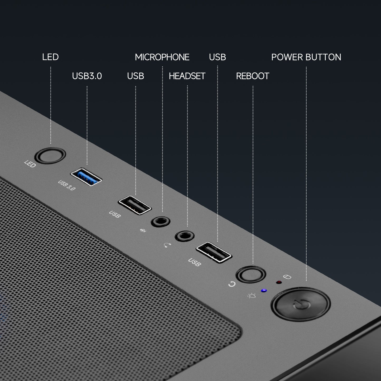 Ningmei Gaming PC AMD Ryzen 7 8700F NVIDIA RTX 5060Ti 16GB RAM 1TB SSD Wifi PC Gaming Black