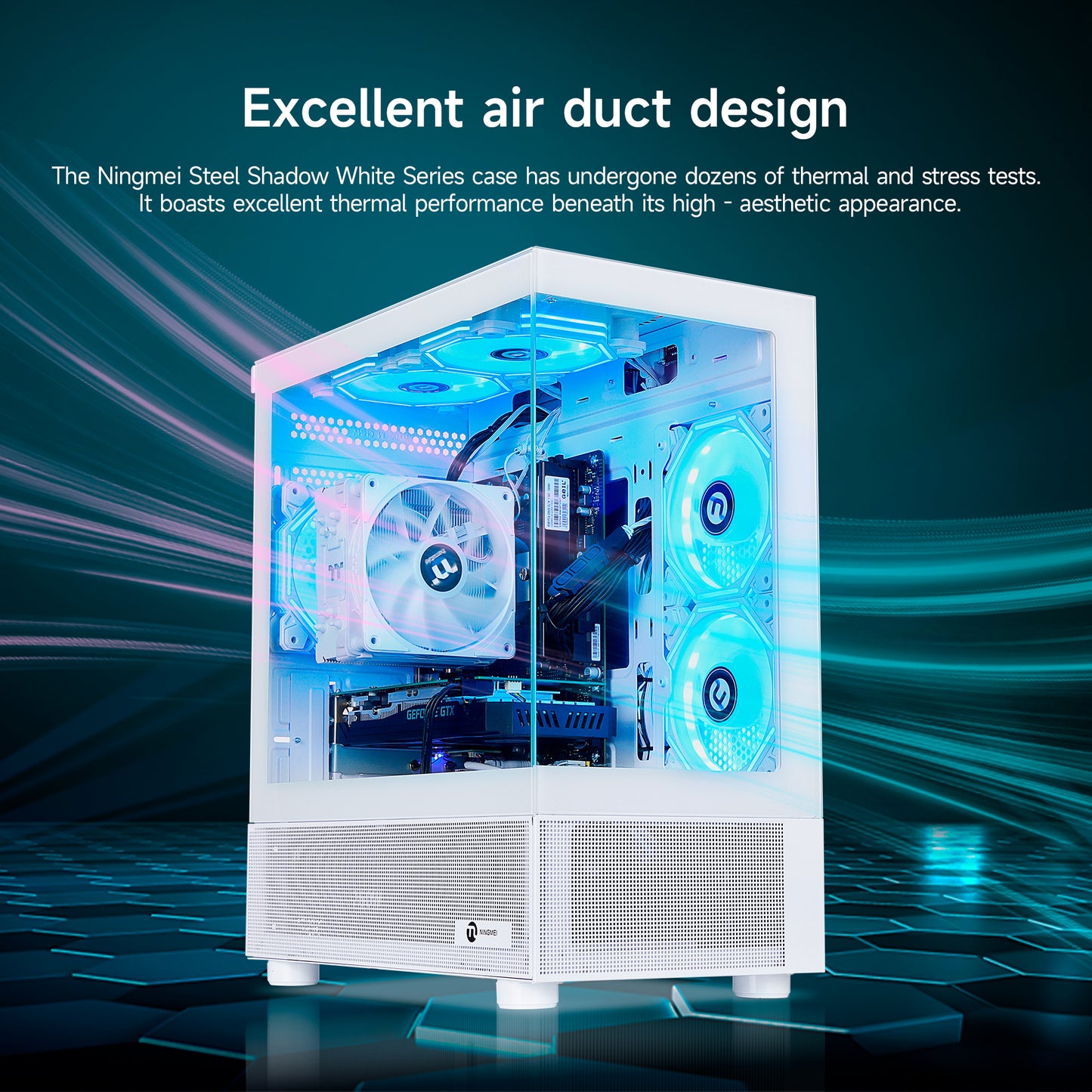 Ningmei Gaming PC AMD Ryzen 7 9700X NVIDIA RTX 5060 16GB RAM 1TB SSD Wifi PC Gaming White