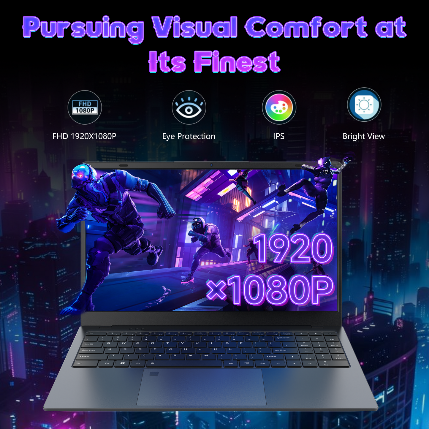 Ningmei HustleForge 15.6 inch Windows Laptop Intel N150 16GB RAM 512GB SSD Wifi6 Bluetooth5.2 1080P FHD IPS Display Fingerprint identification