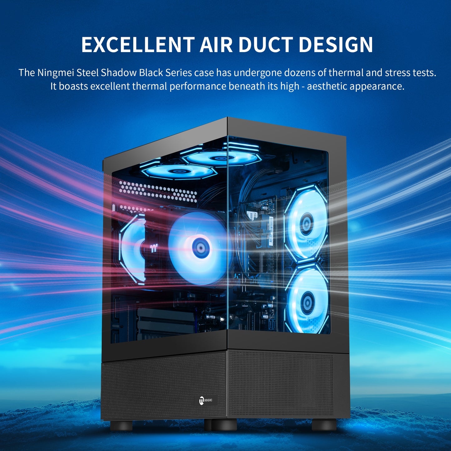 Ningmei Lumishore Gaming PC AMD Ryzen 5 5600GT 16GB RAM 1TB SSD WiFi PC Gaming Black