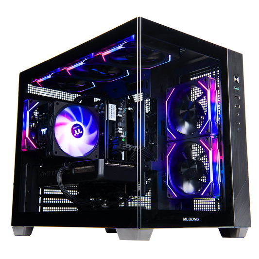Mloong Gaming PC AMD Ryzen 5 5500 NVIDIA GeForce RTX 5060 16GB RAM 1TB SSD 650W Win11 WIFI Desktop Black