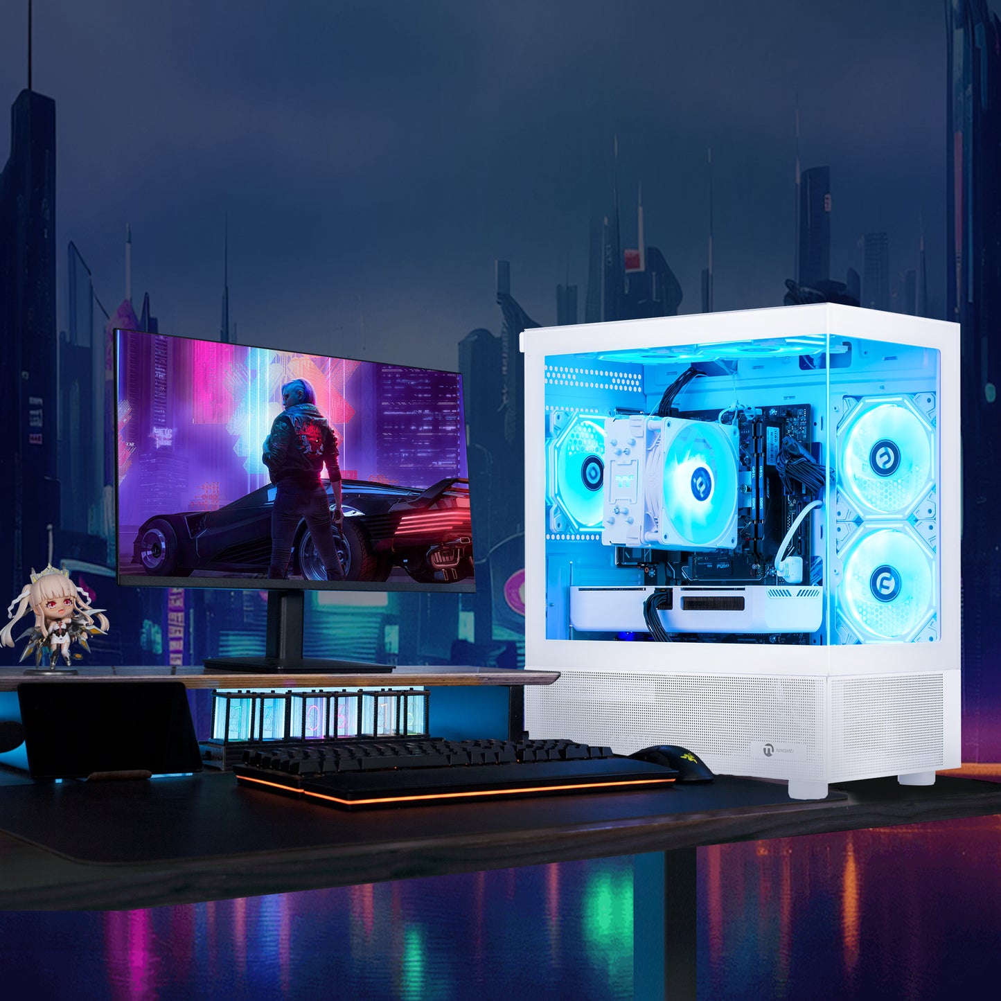 Ningmei Gaming PC AMD Ryzen 5 7500F Radeon RX 9060 XT (16G) 16GB RAM 1TB SSD Wifi