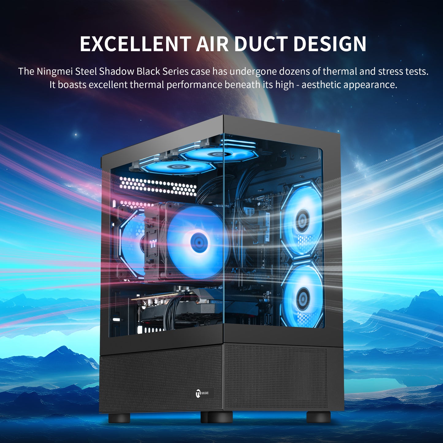 Ningmei Gaming PC AMD Ryzen 7 8700F NVIDIA RTX 5060Ti 16GB RAM 1TB SSD Wifi PC Gaming Black