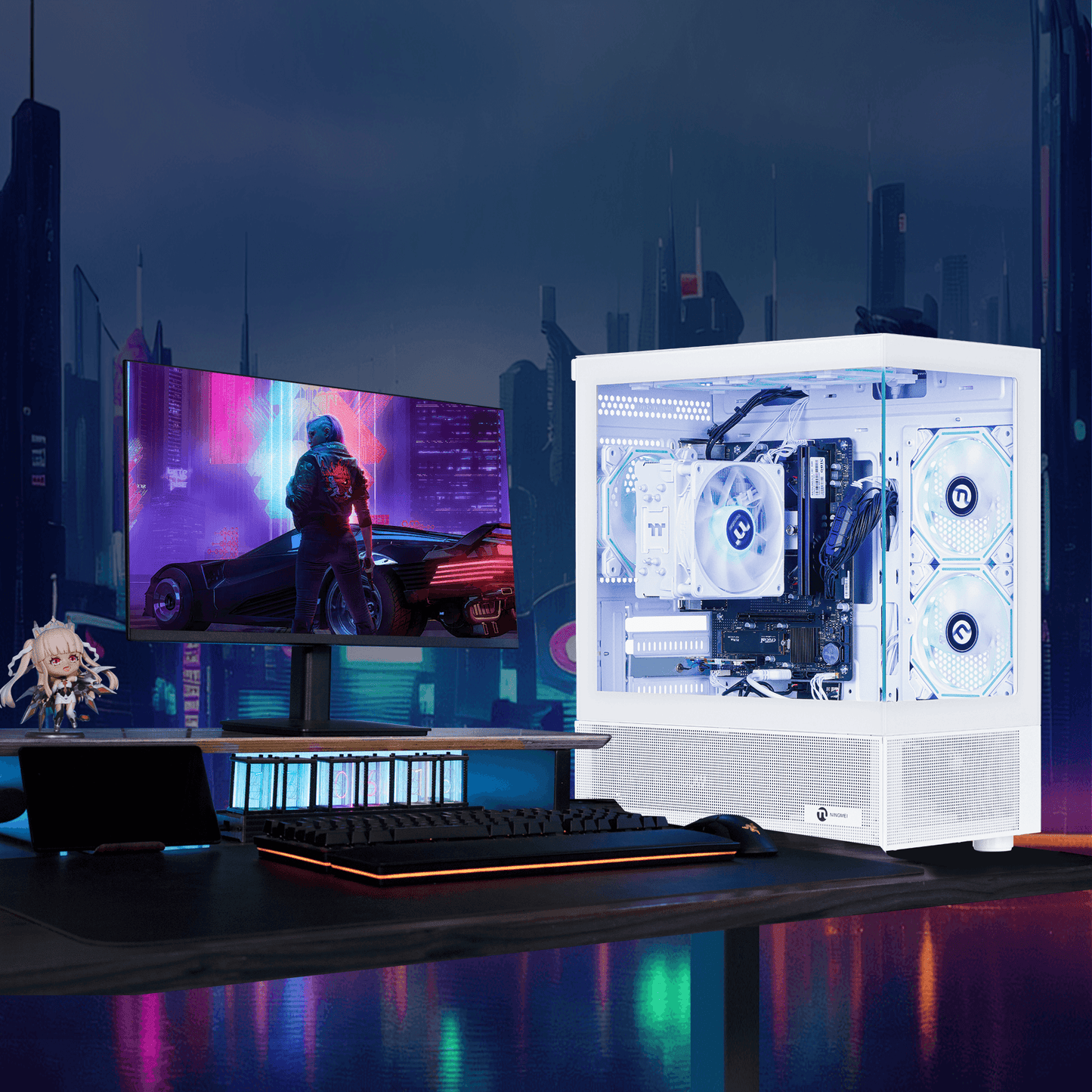 Ningmei Lumishore Gaming PC AMD Ryzen 5 5600GT 16GB RAM 1TB SSD WiFi Gaming Desktop
