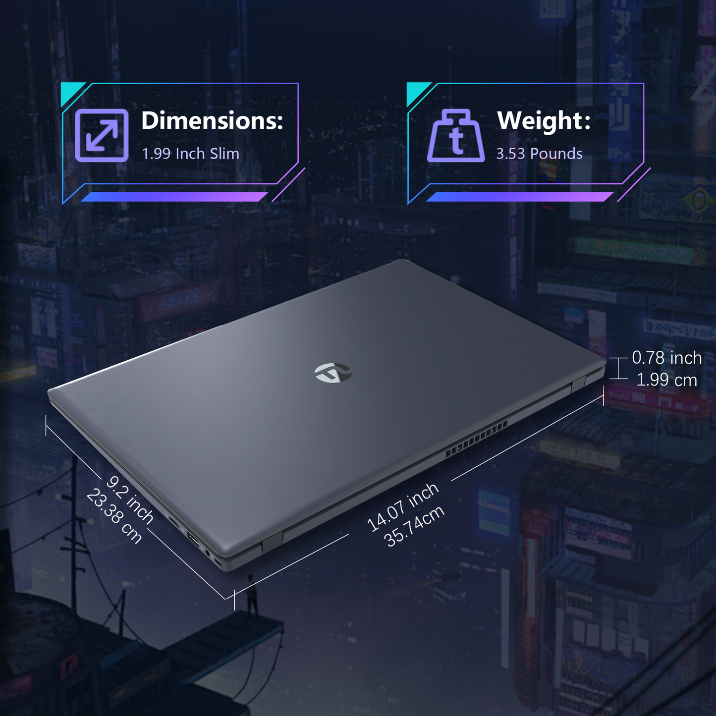 Ningmei HustleForge 15.6 inch Windows Laptop Intel N150 16GB RAM 512GB SSD Wifi6 Bluetooth5.2 1080P FHD IPS Display Fingerprint identification