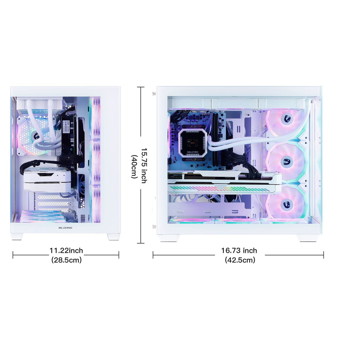 Mloong Gaming PC Intel Core i9 14900KF, GeForce RTX 5080 16GB, 64GB DDR5 RAM, 2TB SSD, 850W, Desktop,Win11, WIFI, White