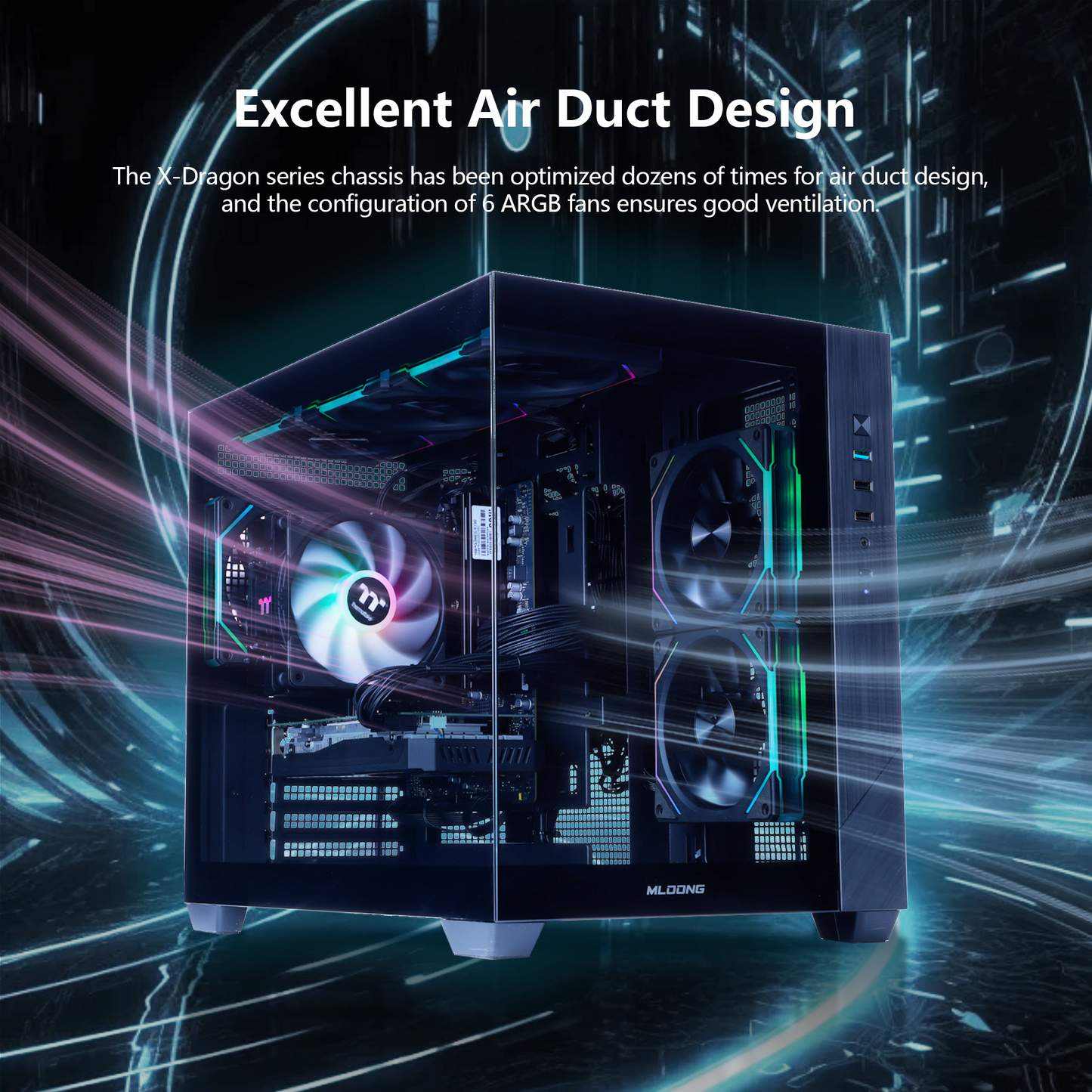 Mloong Gaming PC Desktop, AMD Ryzen 5 9600X 3.9 GHz (5.4Ghz Turbo), Radeon RX 9060 XT 8GB GDDR6, 1TB Gen4 NVMe SSD, 32GB 6000Mhz DDR5 RAM, 650W PSU, Wi-Fi, Win 11 Home Prebuilt PC, Black